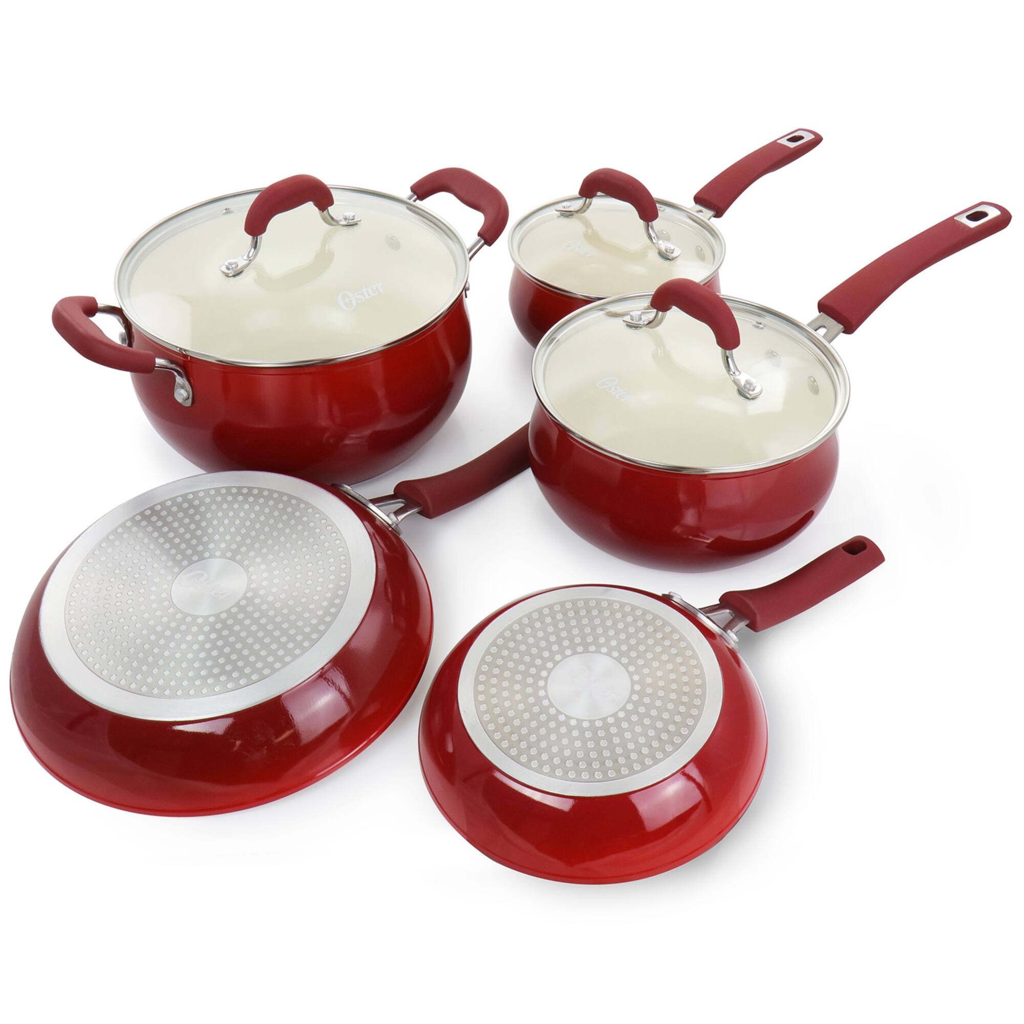 Oster Corbett 8-Piece Nonstick Aluminum Cookware Set